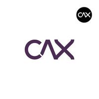 Brief cax Monogramm Logo Design vektor