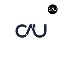 brev cau monogram logotyp design vektor