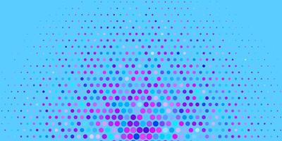 hellrosa, blauer Vektorhintergrund mit Flecken. Illustration mit leuchtenden bunten abstrakten Kugeln. Muster für Websites. vektor