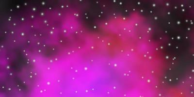dunkelrosa Vektor-Layout mit hellen Sternen. moderne geometrische abstrakte Illustration mit Sternen. Muster für Neujahrsanzeige, Broschüren. vektor
