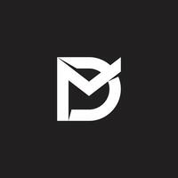 Brief md verknüpft 3d einfach Logo Vektor
