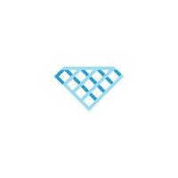 blå diamant band skugga 3d platt logotyp vektor