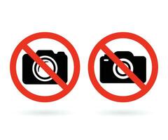 Nein Kameras erlaubt unterzeichnen. tun nicht schießen Zeichen, Vektor Symbol. Nein Kamera Nein Foto Zeichen rot Verbot