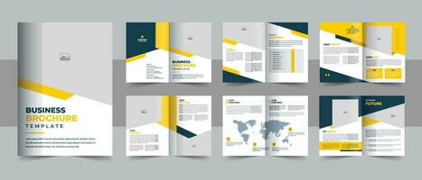 modern företag broschyr mall design layout, multipurpose broschyr mall med omslag, tillbaka och inuti sidor. minimal företag broschyr mall design vektor