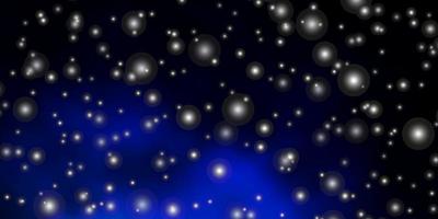 mörkblå vektormönster med abstrakta stjärnor. lysande färgglad illustration med små och stora stjärnor. design för din företagsreklam. vektor