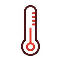 Thermometer dick Linie zwei Farbe Symbole zum persönlich und kommerziell verwenden. vektor