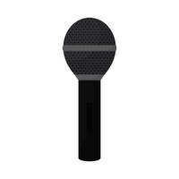 Mikrofon mit schwarzer Farbe auf weißem Hintergrund
