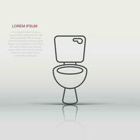 toalett skål ikon i platt stil. hygien vektor illustration på isolerat bakgrund. toalett toalett tecken företag begrepp.