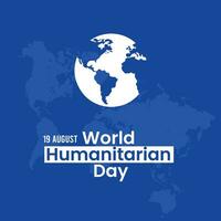 19:e augusti värld humanitär dag vektor mallar, värld humanitär dag social media posta mönster