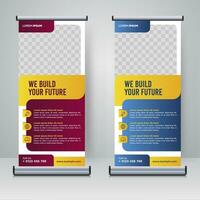 Corporate Rollup- oder X-Banner-Designvorlage vektor