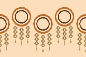 etnisk ikat tyg mönster geometrisk stil.afrikansk ikat broderi etnisk orientalisk mönster brun grädde bakgrund. abstrakt, vektor, illustration.textur, kläder, ram, dekoration, matta, motiv. vektor