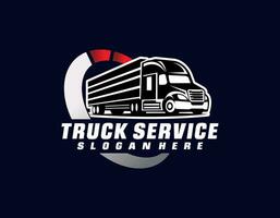 Semi-Truck-Logo-Emblem-Logo-Vorlage vektor