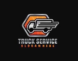 LKW-Logo-Vorlage, perfektes Logo für Unternehmen im Zusammenhang mit der Automobilindustrie vektor