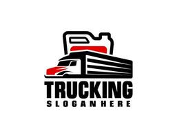 lastbil trailer transport logistik, leverans, uttrycka, frakt företag, snabb frakt, design mall logotyp illustration silhuett, emblem isolerat på mörk bakgrund, svart vektor