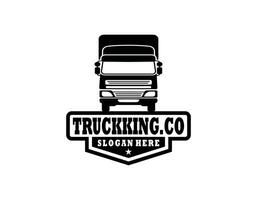 semi truck logotyp emblem logotyp mall vektor