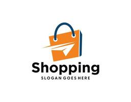 Klicken Sie auf Shop-Logo-Icon-Design. Vorlage für das Design des Online-Shop-Logos vektor