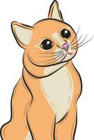 söt orange katt sällskapsdjur vektor bild
