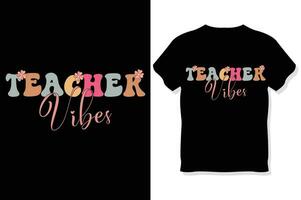 lärare vibrafon retro vågig lärare t skjorta ,lärare dag t skjorta vektor