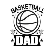 Basketball Papa t Hemd Design vektor