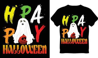 Lycklig halloween unik t-shirt design vektor