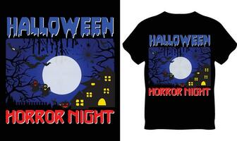 Lycklig halloween unik t-shirt design vektor