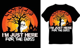 Lycklig halloween unik t-shirt design vektor