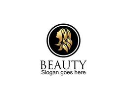 abstraktes Vektor-Logo-Design mit Hand und Blättern. symbol für kosmetik, schmuck, schönheitsproduktabzeichen im femininen stil. geeignet für florale und botanische Geschäfte vektor
