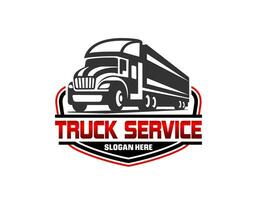 Semi-Truck-Logo-Emblem-Logo-Vorlage vektor