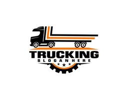 lastbil logotyp, frakt logotyp, leverans frakt lastbilar, logistisk logotyp vektor