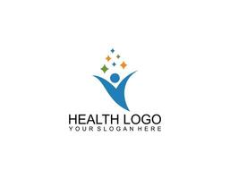 Design des Gesundheitslogos, Vorlagenvektor für das medizinische Logo für die Gesundheit vektor