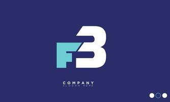 fb alfabetet bokstäver initialer monogram logotyp bf, f och b vektor