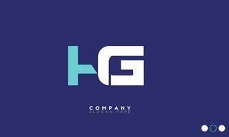 hg alphabet buchstaben initialen monogramm logo gh, h und g vektor