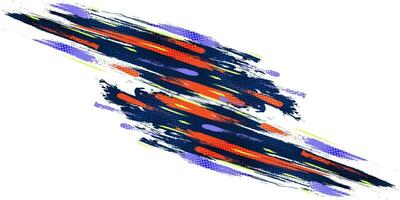 abstrakt och färgrik borsta bakgrund med halvton effekt. borsta stroke illustration för baner, affisch, eller sporter bakgrund. repa och textur element för design vektor