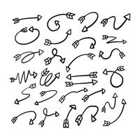 Hand gezeichnete Skizze des dekorativen Pfeiles vektor