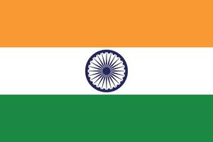 Indien nationell flagga.indian flagga i de rätt förhållande vektor