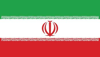 ich rannte National flag.iran Flagge im das richtig Verhältnis vektor