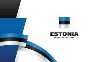 Estland Unabhängigkeit Tag feiern Design vektor