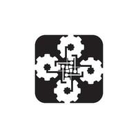 Geschäft Technologie Logo Vektor Vorlage Illustration