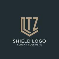 Initiale tz Logo Schild bewachen Formen Logo Idee vektor