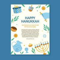 evenemang hanukkah fest affisch vektor