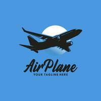 Luft Flugzeug Illustration Logo Design vektor