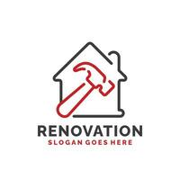 Zuhause Renovierung Logo Design Vektor Illustration