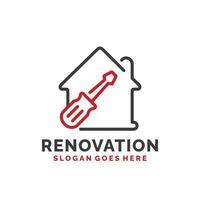 Hem renovering logotyp design vektor illustration