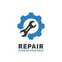 reparera logotyp design vektor illustration. underhåll logotyp