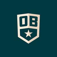 Initiale ob Logo Star Schild Symbol mit einfach Design vektor