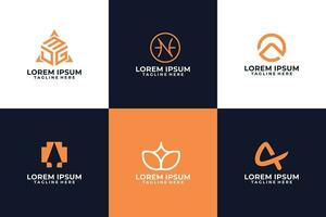 minimalistisk rena logotyp design bunt vektor