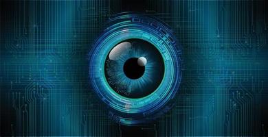 Hintergrund des zukünftigen Technologiekonzepts der Augen-Cyber-Schaltung