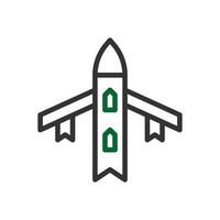 Flugzeug Symbol duocolor grau Grün Farbe Militär- Symbol perfekt. vektor