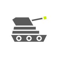 tank ikon lutning grön blå Färg militär symbol perfekt. vektor