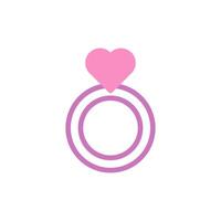 Ring Liebe Symbol Duotone lila Rosa Stil Valentinstag Illustration Symbol perfekt. vektor